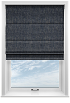 Rhea, Ebony - Motorised Roman Blind